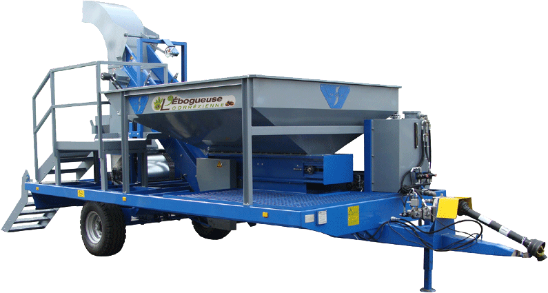 B.S.I. Remorque d&lsquo;éboguage et triage châtaignes